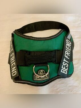 Bolux Green Dog Harness Vest with 'Best Friend'